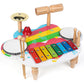 Aklot Hand Held Drum Percussion Musical Educational Instrument For Adults Party Kids Dance & Song Accompaniment (Kid Drum Set, 1