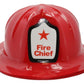 Zugar Land Child Size Fireman Firefighter Fire Chief Hats (12 Pack) Plastic Kids Helmets (1 Pack of 12)