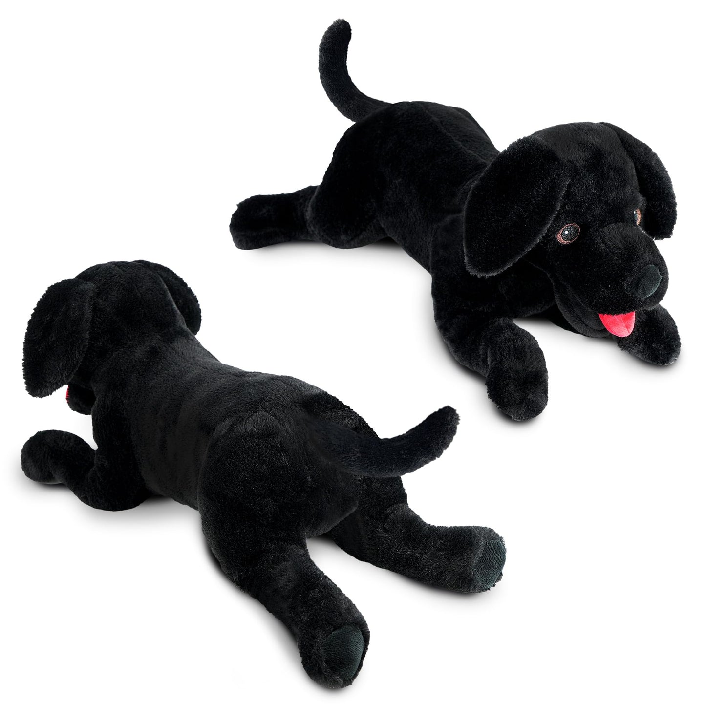 Lotfancy Dog Stuffed Animal, 21 Inch Black Lab Plush Dog, Realistic Stuffed Dog, Puppy Plush Toy For Kids