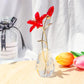 Red Crystal Pink Lily Flower Figurine With Stems - Handmade Collectible Statue For Decoration Mothers Day Centerpiece Valentines Day Bridal Shower Gift