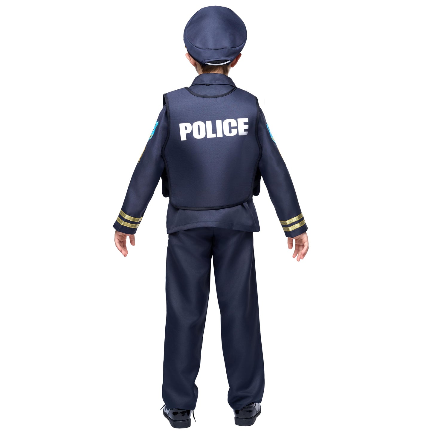 Spooktacular Creations Boys Police Costume  Kids Dark enhanced Style for Child Halloween Police Themed Events and Role Play Parties 3T