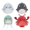 Squishmallows Original 7-Inch Sealife Box Set – Multi Color Plush Collection (Forina Jellyfish, Kai Orca, Laslow Beluga, Lorono Lobster)