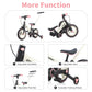 Eoowoy Balance Bike With Push Handle For Kids 18-60 Months, 6 In 1 Foldable Push Bike With Training Wheels & Pedals, Balance Bic