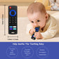 Robbear Baby Teething Toys, Food Grade Silicone Teethers For Babies 3 6 12 18 Months, Fire Tv Remote Shape Infant Chew Toys For