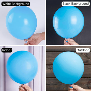 PartyWoo Balloons - 50 pcs 12 Inch Light Blue Rubber Balloons for Party Decorations, Baby Showers, Balloon Garland, Blue-Y20