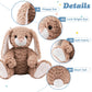 Mikee Fluffie 9'' Easter Bunny Stuffed Animals, Safe Material Soft Washable Stuffed Bunny, Cute Plush Toy Rabbit Easter Decorati