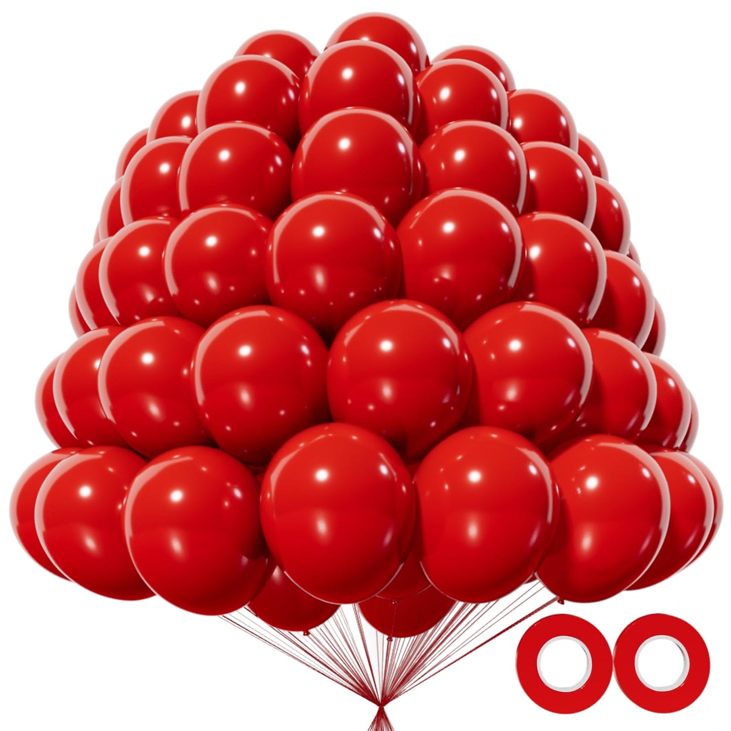 Kawkalsh 200Pcs 5 Inch Red Balloons, Small Mini Latex Balloons For Party Birthday Baby Shower Anniversary Festival Arch Garland