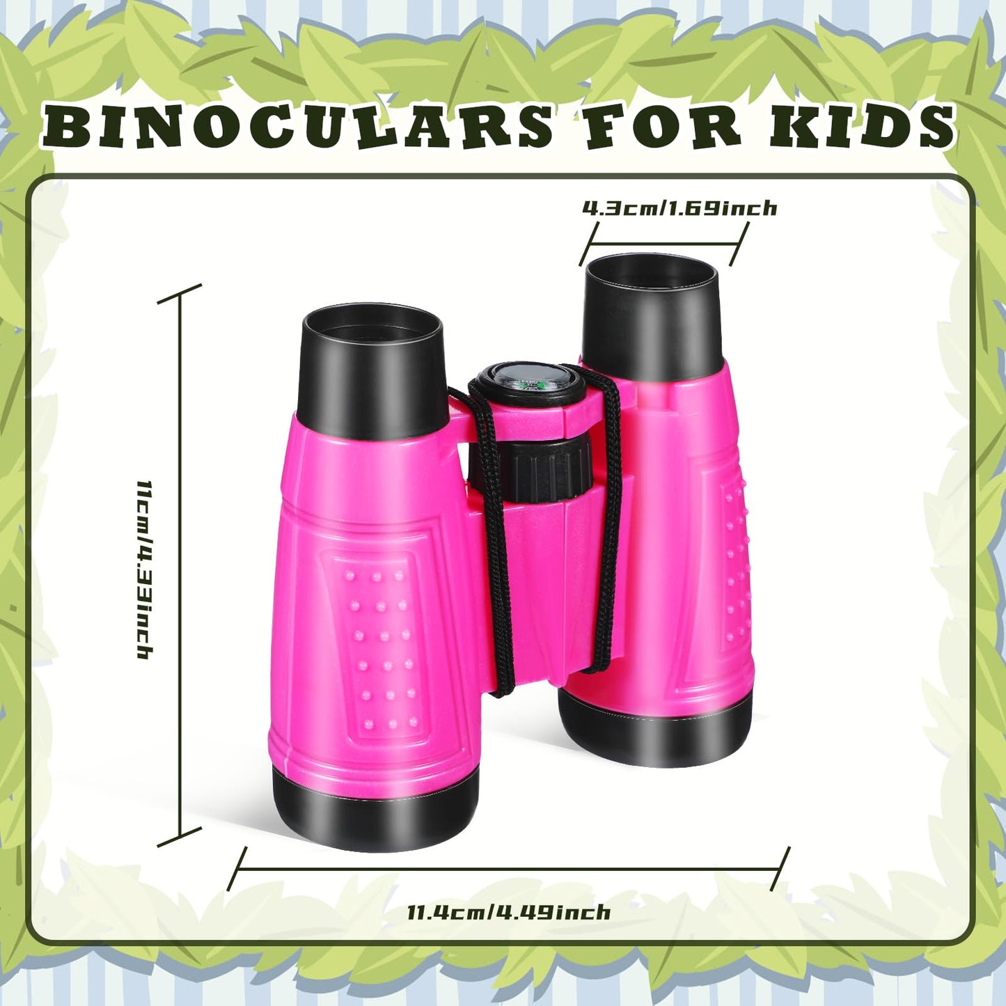 Libima 24 Pcs Binoculars For Kids Educational Compact Kids Binoculars With Neck String Toddler Binoculars For Boys Girls Learnin