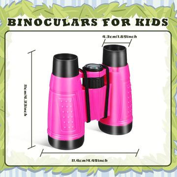 Libima 24 Pcs Binoculars For Kids Educational Compact Kids Binoculars With Neck String Toddler Binoculars For Boys Girls Learnin