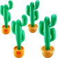 Sonarun 4 Pack 35 Inch Inflatable Cactus Blow Up Large Cactus for Mexican Fiesta Cinco de Mayo Birthday Hawaii Summer Beach Pool