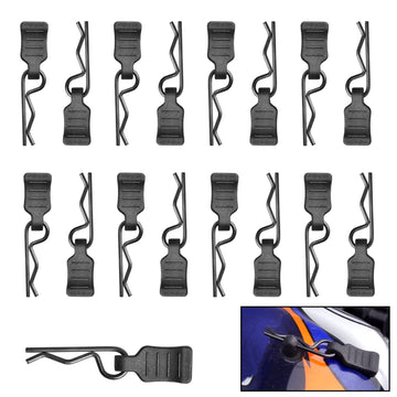 HobbyPark 50pcs Universal 1/16 1/18 SCX24 RC Body Clips with Pull Tabs Black RC Car R Pins Small for Traxxas TRX4M RC Vehicles T