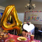 Paticool Gold Number 4 Balloon, 40 Inch Large Number Foil Mylar Balloons For 4Th Girl Boy Birthday Party Celebration Decorations