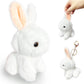 Cute White Bunny Plush Toys for Kids and Adults, Soft Rabbit Stuffed Aniamls, Cuddly Bunny Doll Small Stuffed Animals for Kids, 