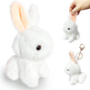 Cute White Bunny Plush Toys for Kids and Adults, Soft Rabbit Stuffed Aniamls, Cuddly Bunny Doll Small Stuffed Animals for Kids, 