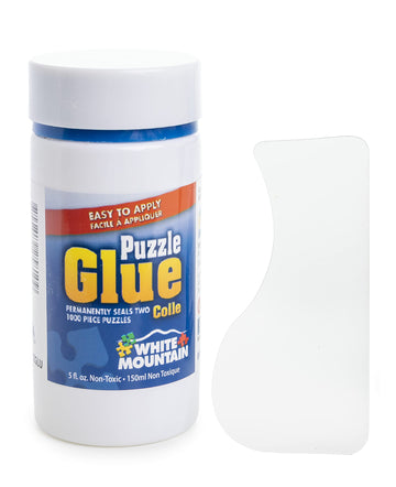 White Mountain Puzzle Glue With Applicator, 5 Oz Bottle For 2000 Piece Puzzle