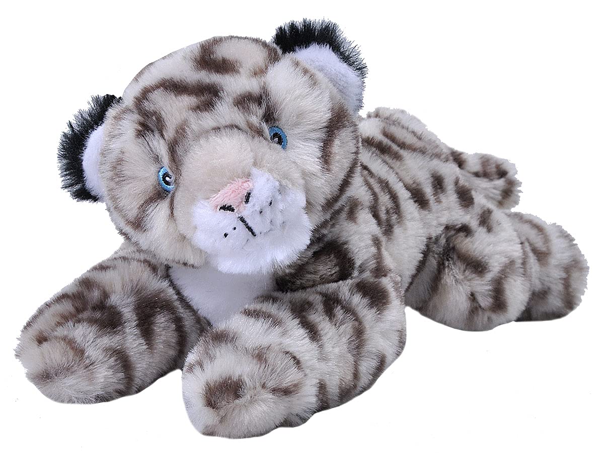 Wild Republic Ecokins Mini Snow Leopard Stuffed Animal 8 Inch, Eco Friendly Gifts For Kids, Plush Toy, Handcrafted Using 7 Recycled Plastic Water Bottles (24795)