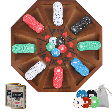 Jyquorp Michigan Rummy Board Game Deluxe Set Perfect Blend Of A Royal Game Of Hearts Rummy Poker Wooden Tripoley Game Betting Bl
