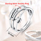 MILACOLATO 925 Sterling Silver Anxiety Ring for Women Men Fidget Peace Rings for Anxiety Stress Reliever Spinner Ring Retro Adju