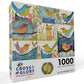 Cross & Glory - Cat In The Bird'S Nest - 1000 Piece Jigsaw Puzzle | Whimsical Birds & Cat Collage | Satin Finish