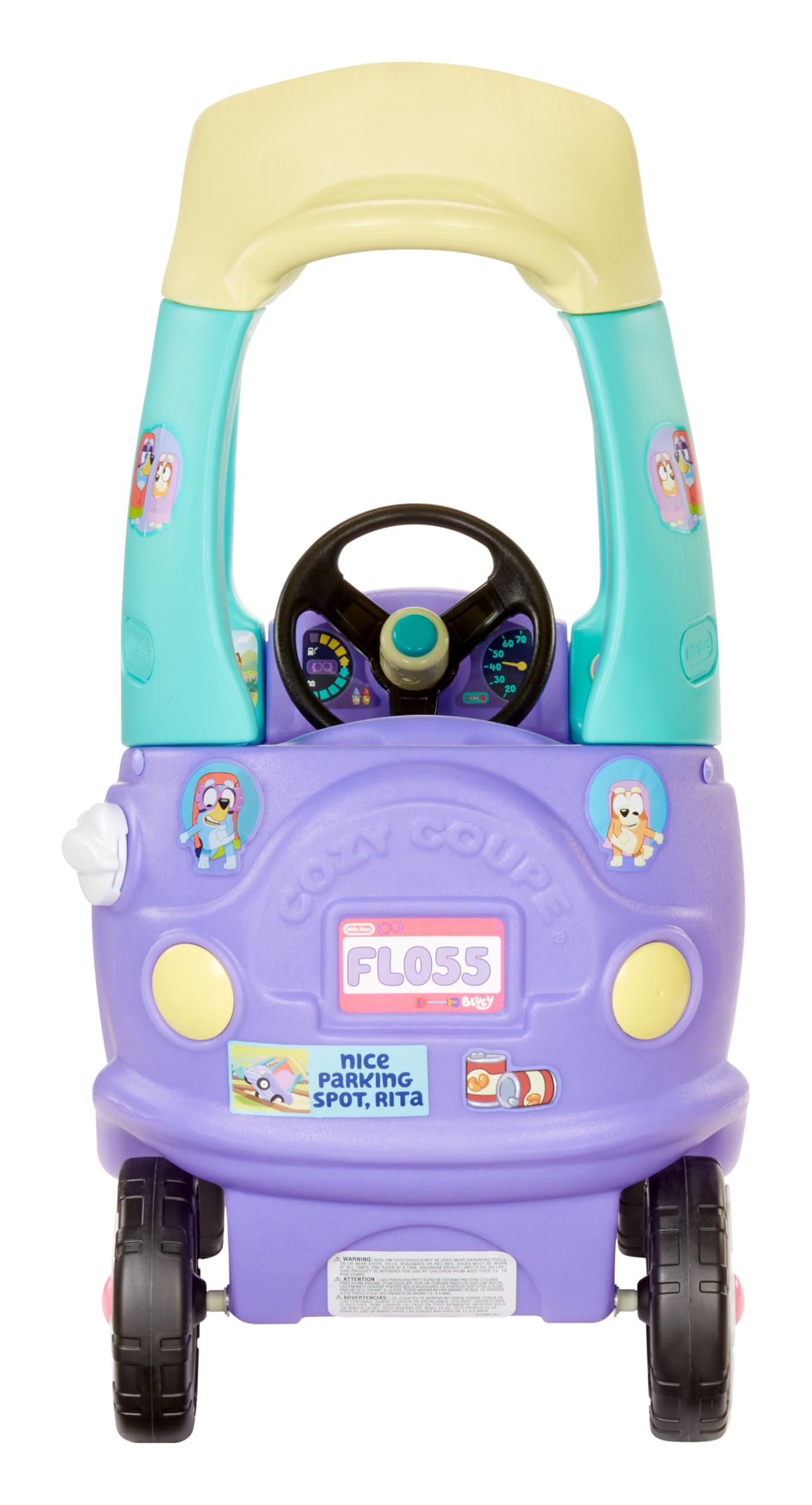 Little Tikes Bluey Grannies Car Coupe With 2 Accessories, Bluey Foot-To-Floor Ride-On, For Boys And Girls Ages 1.5-5 Years