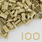 Classic Building Bricks 100 Pieces 2X4 Apricot Yellow, Classic Brick Block Parts And Pieces 3001, Compatible With Lego, Age 6+ C