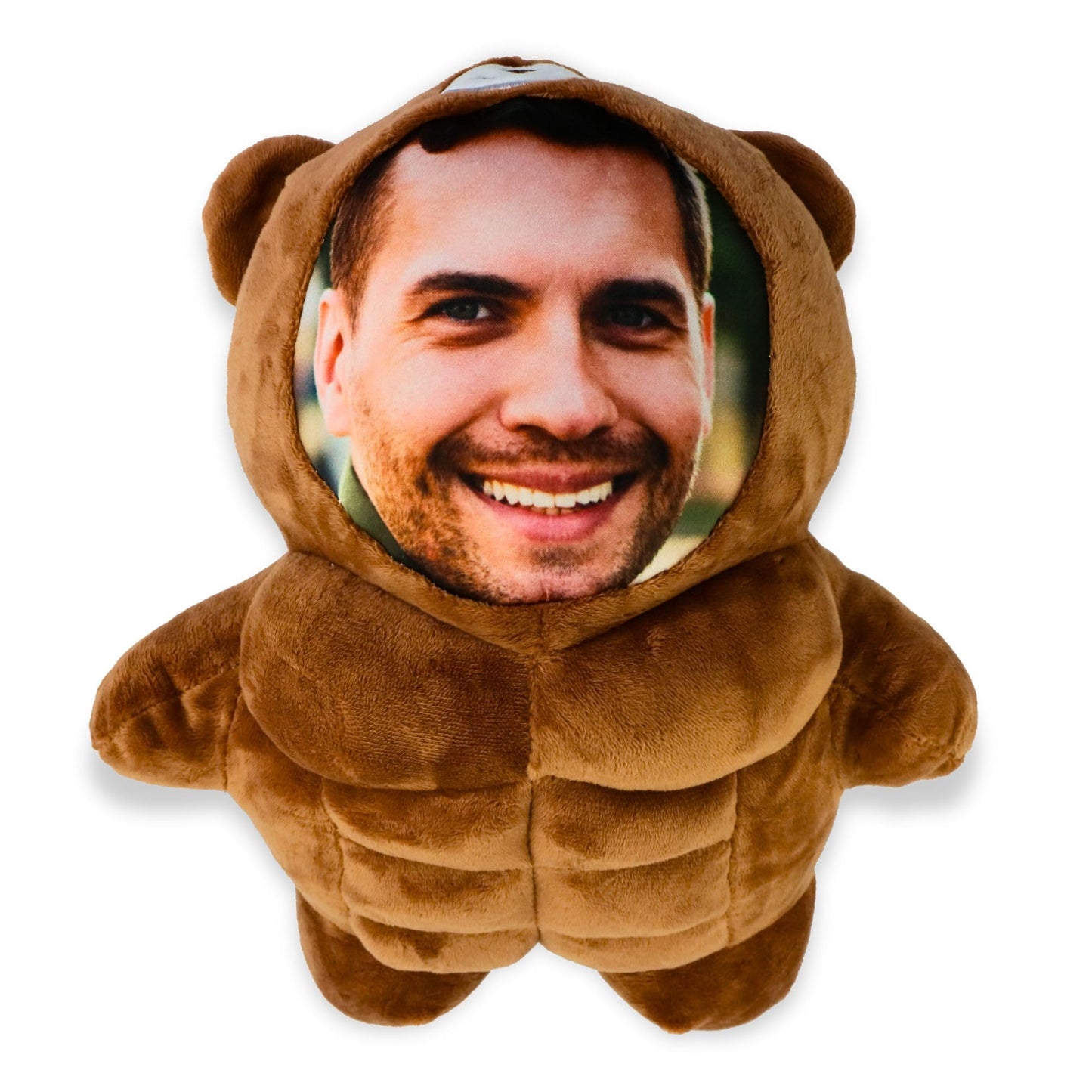 Goodies & Cheers Custom Face Plush Pillow, Funny Face Plush Stuffed Animals Bear, Personalized Face Photo Throw Pillows, Custom