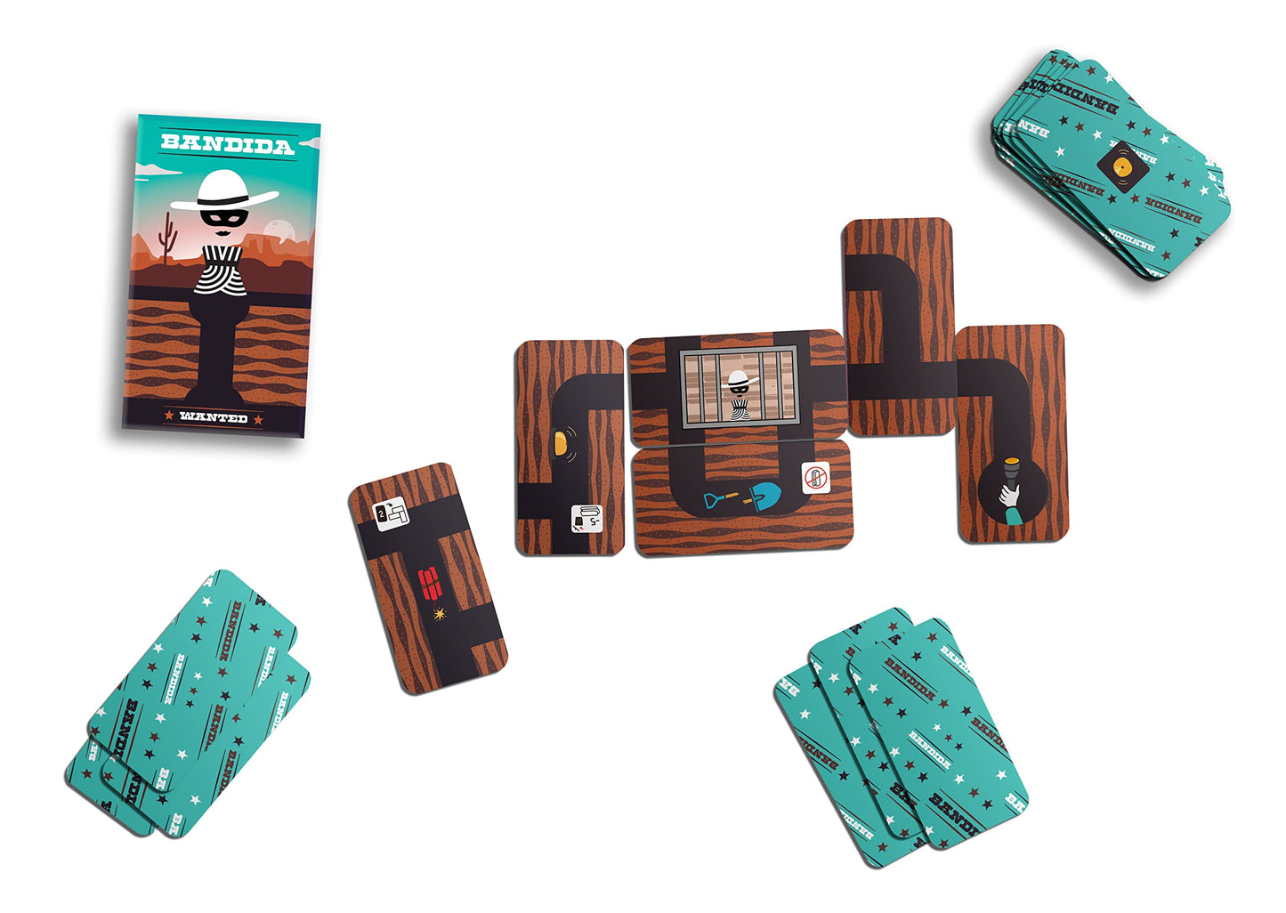 Helvetiq Bandida Card Game - Exciting Sequel With New Challenges! Fun Strategy Game For Family Game Night, Cooperative Game For Kids & Adults, Ages 6+, 1-4 Players, 15 Minute Playtime, Made