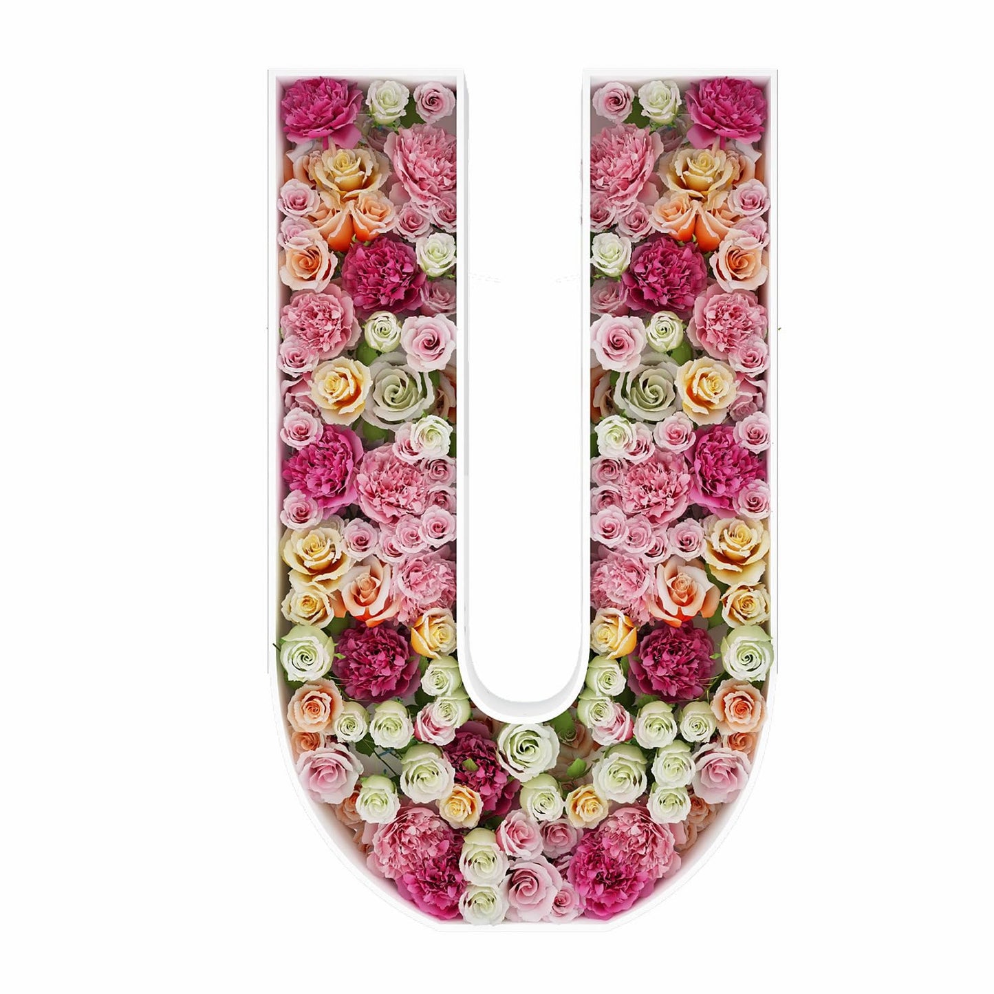 2Ft Letter U Mosaic Balloon Frame Letter Diy Fillable Letters Kit For Birthday Party Wedding Backdrop Decor