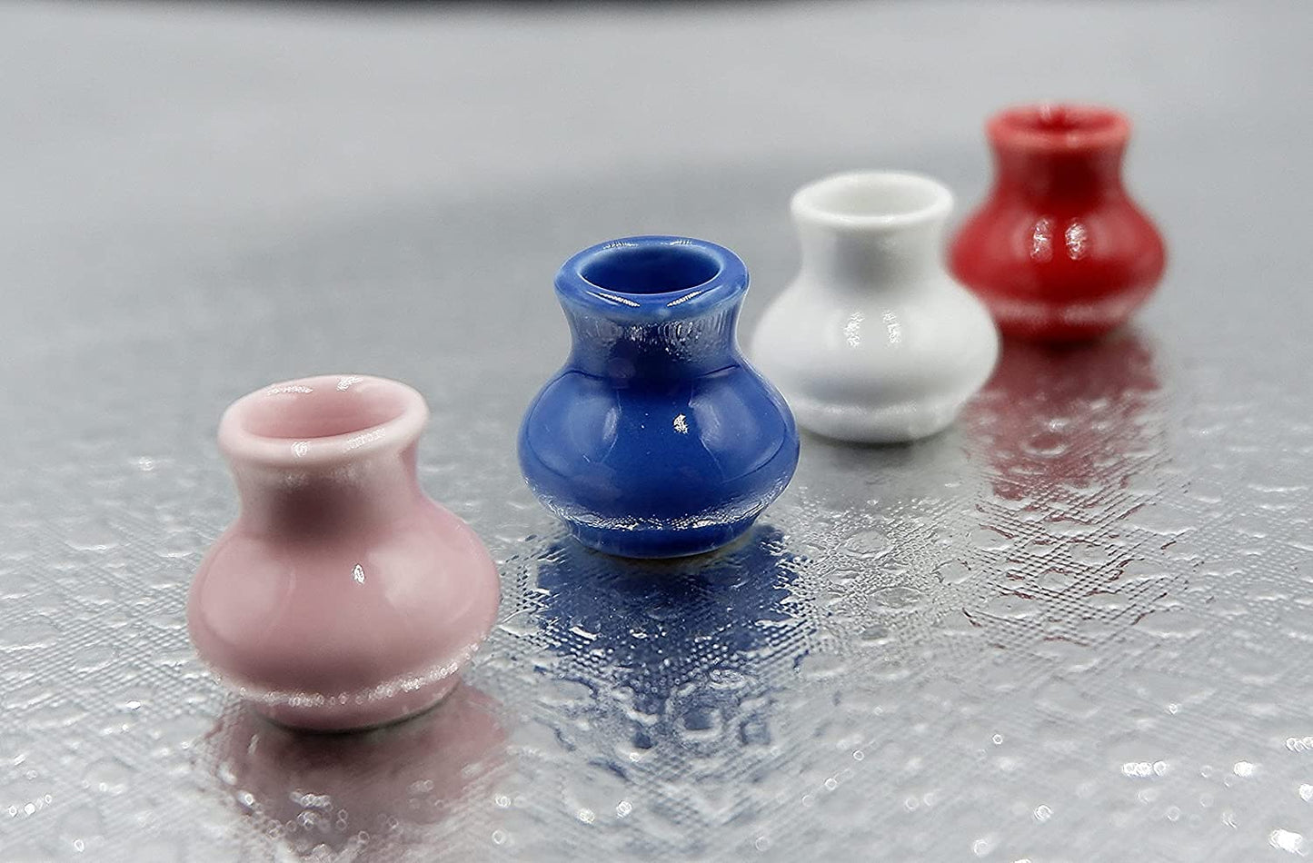 Mixed 4 Color Hand Paint Vases Dollhouse Miniatures Ceramic Garden Flower Supply 1 Shop for You No 37