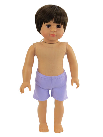 American Fashion World 18-Inch 'Mason' Vinyl Posable Boy Doll with Short Brunette Hair | Undressed Doll | enhanced Quality & Design