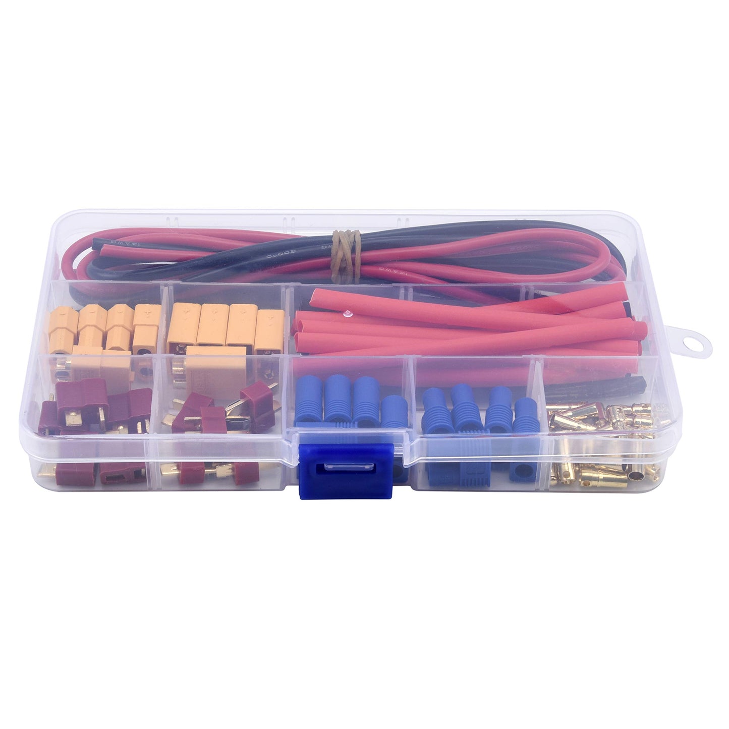 FPVDrone Deans T-Plug EC3 XT60 Male Female Connector Adapters with 14AWG Silicone Wire and Heat Shrink Tubes for RC ESC Lipo Bat