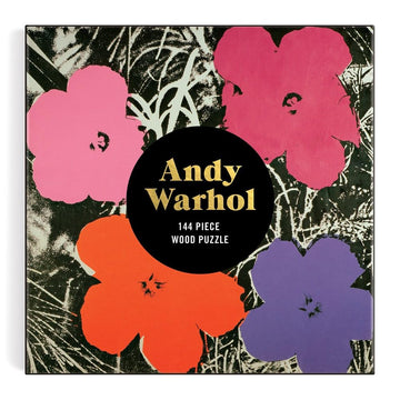 Galison Andy Warhol Flowers 144 Piece Wood Puzzle From Galison - Unique 144 Piece Wood Jigsaw Puzzle, Features The Iconic Floral