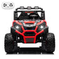 MOLACHI 24V Kids Ride on Car Truck  2 Seater Children Electric Cars  Kid Remote Control Vehicle with 200W Motors  3 Speeds  LED Lights  Spring Suspension  Music & Horn -Red