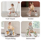 kidpop 4-in-1 Toddler Tricycle - Adjustable Push Handle, Removable Pedals, Small, Beige, Model KPA3007E