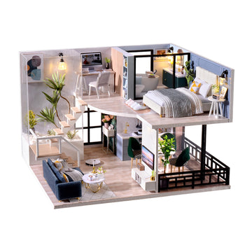Fsolis DIY Miniature Dollhouse Kit - Tiny House Modern Mini Scene Kit 3D Puzzles for mature-themeds and Teenagers  Gifts for Women Teenagers Craft Lovers (Cozy Time)