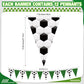 Jetec 5 Pcs 49 ft Soccer Party Decorations Pennant Banner Theme Triangle Flags Garland Bunting Banner for Soccer Fans Outdoor In