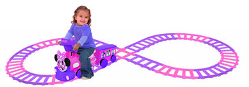 Kiddieland Large Minnie Ride-On Train with Caboose, Multi-Color, Model 54064, Plastic