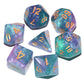 DND Dice 7Pieces, Cosmic Purple Green Mixed Polyhedral DND Dice for RPG MTG Table Game Dice