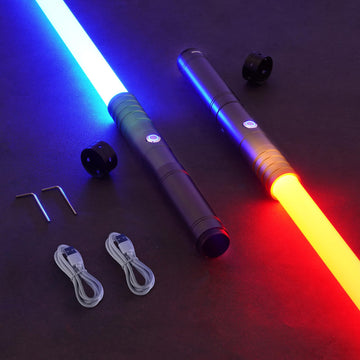 Vevor 2 In 1 Lightsaber, Heavy Metal Hilt Rgb Dueling Light Saber, Motion Control 12 Colors And 4 Sound Fonts Smooth Swing Force