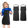 multifuns Kids apron 2 Pack adjustable strap with pockets polyester cotton blend painting cooking art baking aprons for kids age