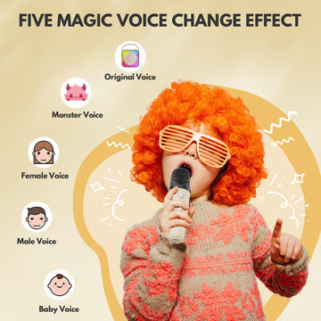 Karaoke Machine, Portable Bluetooth Speaker With Wireless Microphones, Birthday Family Party Gifts For Kids Girls Boys 3 4 5 6 7 8+ Year Old, Toddler Toys