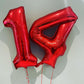 40 Inch Red 14 Number Balloons Giant 14 Or 41 Balloons Red Birthday 14 Balloons 14Th Birthday Anniversary Party Decorations Supp