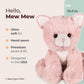 Bearington Mew Mew The Pink Kitty Stuffed Animal Plush, 10.5 Inch Stuffed Animal - Cat Plush - Cat Stuffy