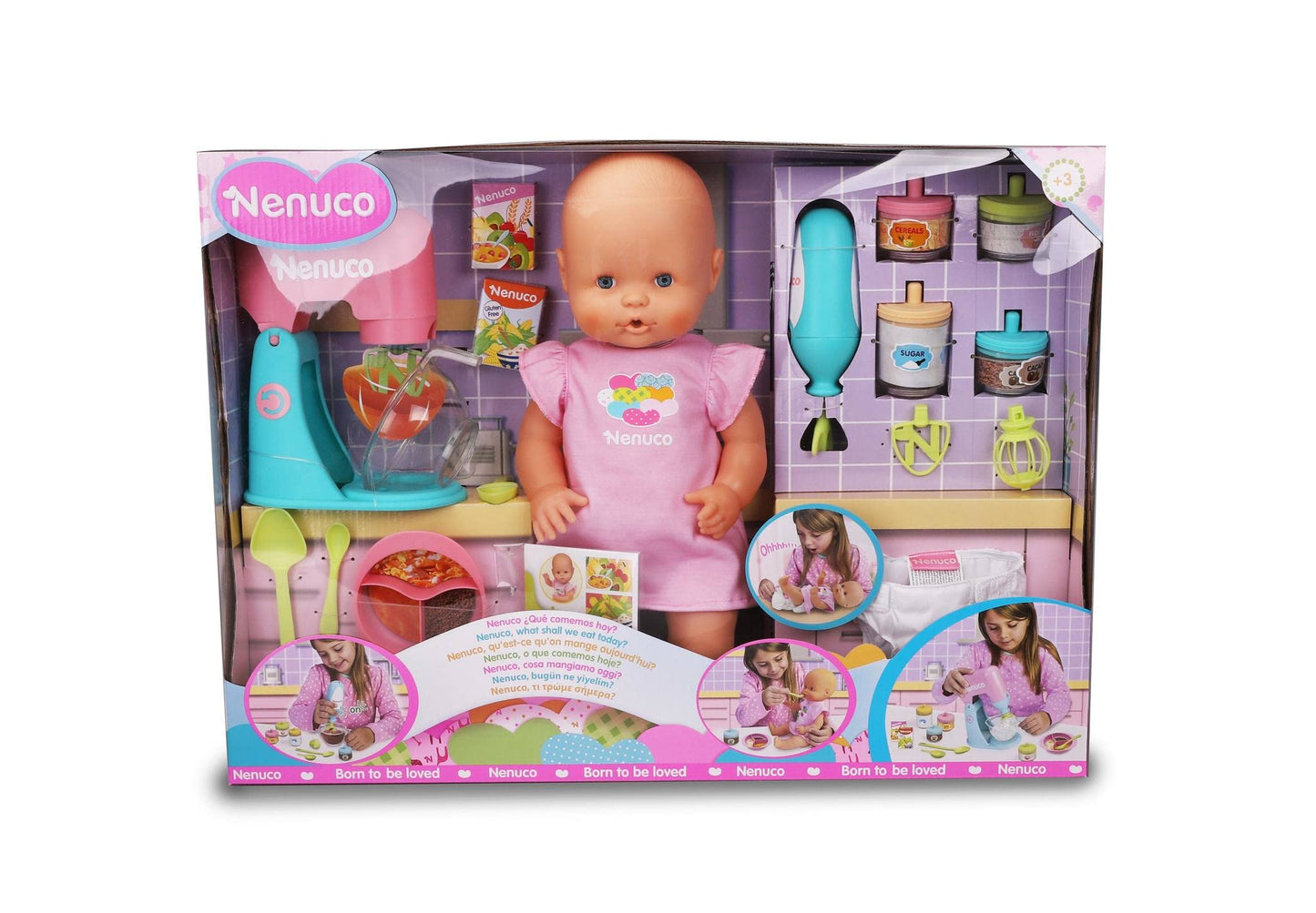 Nenuco - Super Meals - Baby Doll With Recipe Book, Kitchen Accessories, 2 In 1 Blender, 17.5 Cm