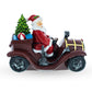 Bestpysanky Santa Driving Classic Car With Led Lights Figurine 10.5 Inches Long