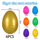Lessmo 72Pcs 3.15'' Easter Eggs Large Colorful Bright Plastic Easter Eggs Surprise Toys Blind Bags Assortment Empty Shells, Craf
