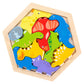 Bnf Wooden Jigsaw Puzzles Sorting Stacking Blocks Educational Toy Dinosaurbaby | Toys For Baby | Developmental Baby Toys1 Set Wo