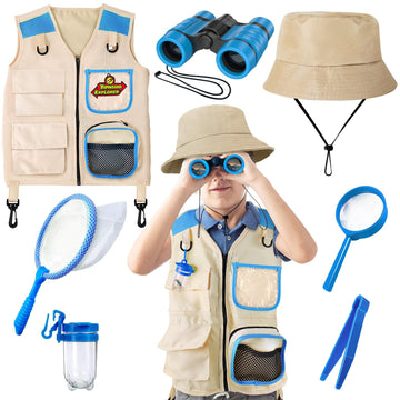 Yopinsand Kids Explore Kit & Bug Catcher Kit, Kids Camping Gear For Kids, Outdoor Exploration Set With Vest & Hat, Ideal Outdoor