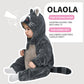 Olaola Baby Animal Costume Onesie, Unisex Toddler Raccoon Romper, Plush Cosplay Dress Up Infant Outfits Halloween Costume