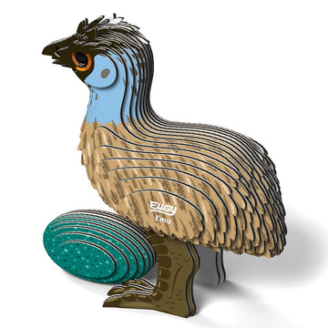 Eugy Emu 3D Puzzle, 25 Piece Eco-Friendly Educational Toy Puzzles For Boys, Girls & Kids Ages 6+